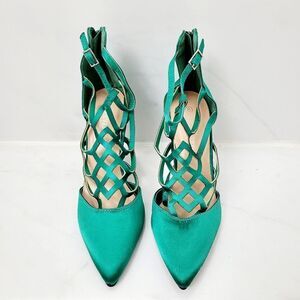 Revamped Green Party High Heels Shoes Size: 8 US